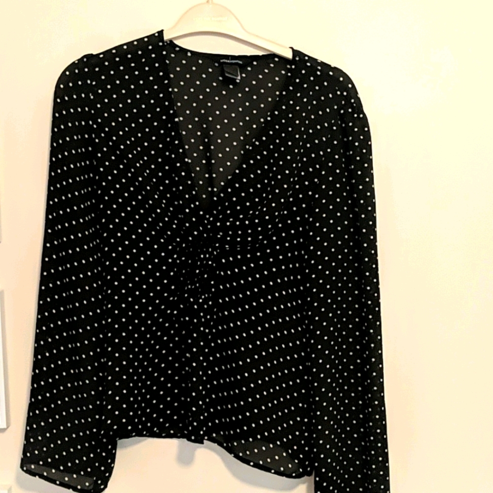 Black and white polka dot shirt